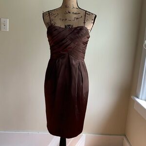 Eliza J. brown strapless dress size 6P